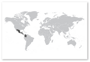 World map highlighting Mexico and Colombia in dark gray. 
