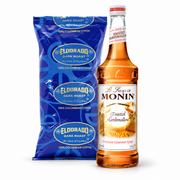Eldorado Toasted Marshmallow Latte Duo: 1 lb Eldorado coffee with Monin Toasted Marshmallow Syrup 750 mL