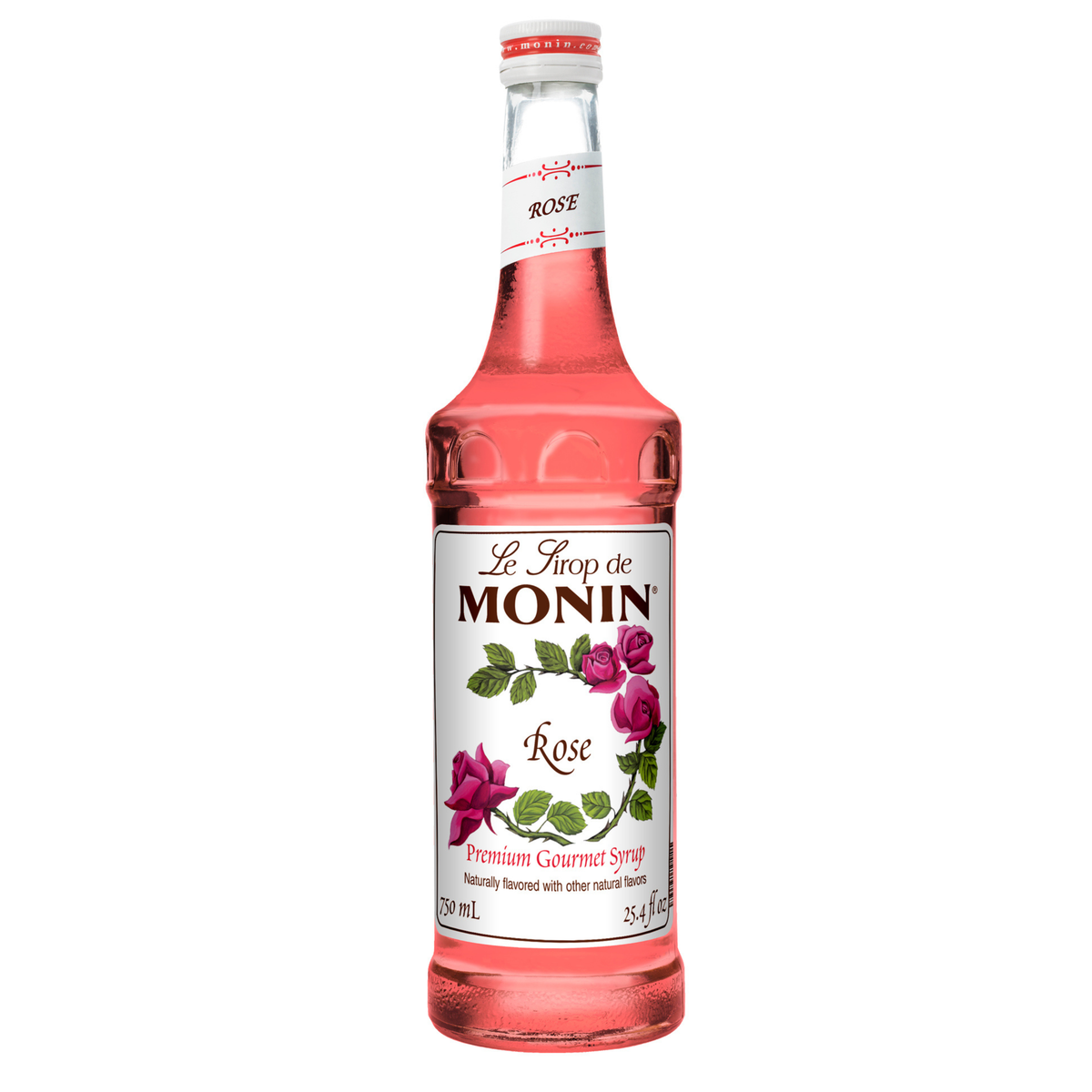 Monin Rose Syrup – 750 mL glass bottle