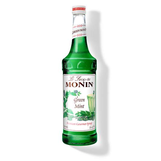 Monin Green Mint Syrup – 750 mL glass bottle