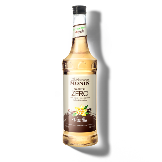 Monin Natural Zero Vanilla – 750 mL glass bottle
