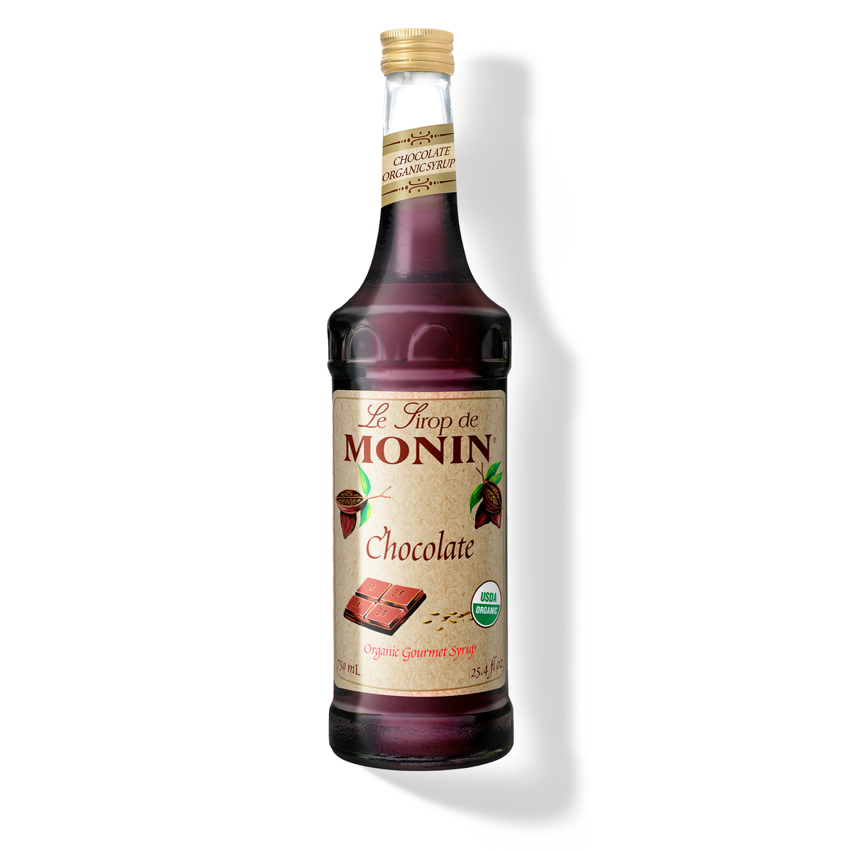Monin Organic Chocolate Syrup – 750 mL glass bottle