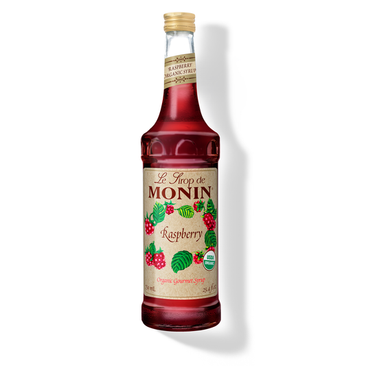 Monin Organic Raspberry Syrup – 750 mL glass bottle