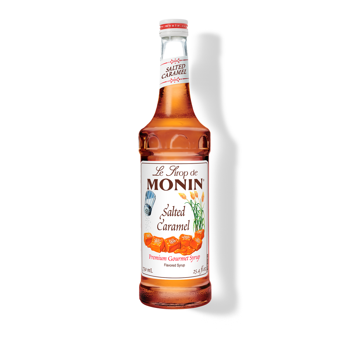 Monin Salted Caramel Syrup 750 mL glass bottle