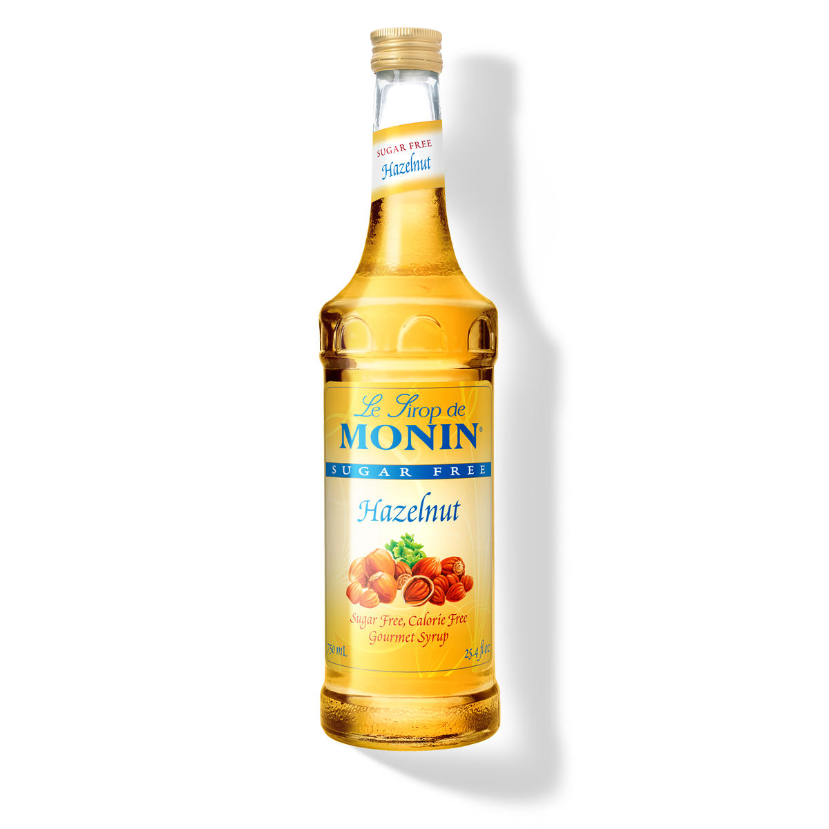Monin Sugar Free Hazelnut Syrup – 750 mL glass bottle