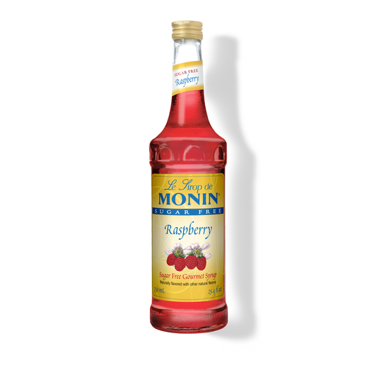 Monin Sugar Free Raspberry Syrup – 750 mL glass bottle