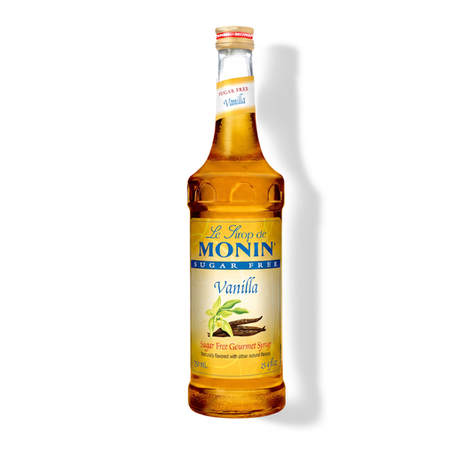 Monin Sugar Free Vanilla Syrup 750 mL glass bottle