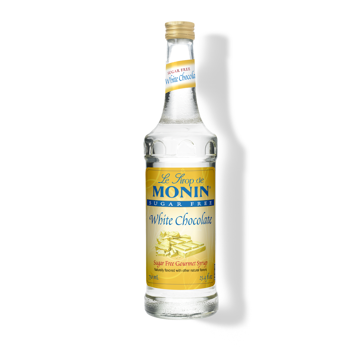 Monin Sugar Free White Chocolate Syrup – 750 mL glass bottle