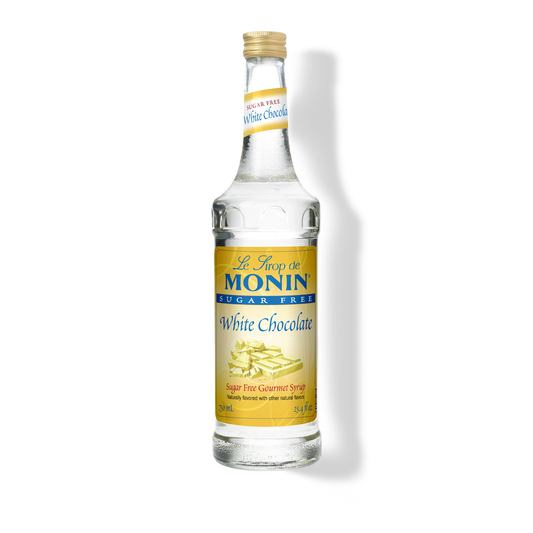 Monin Sugar Free White Chocolate Syrup – 750 mL glass bottle
