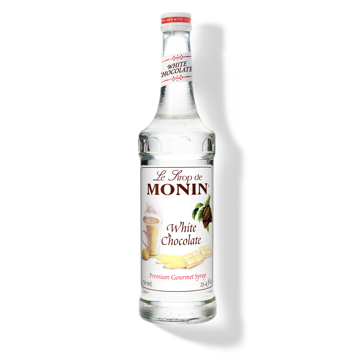 Monin White Chocolate Syrup – 750 mL glass bottle