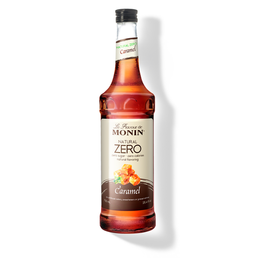 Monin Natural Zero Caramel – 750 mL glass bottle
