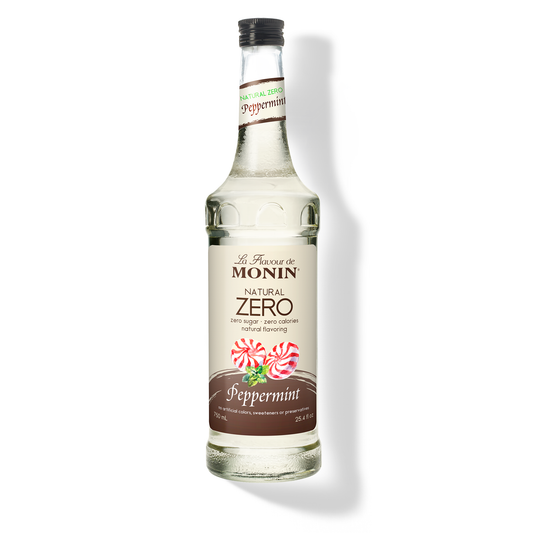 Monin Natural Zero Peppermint – 750 mL glass bottle